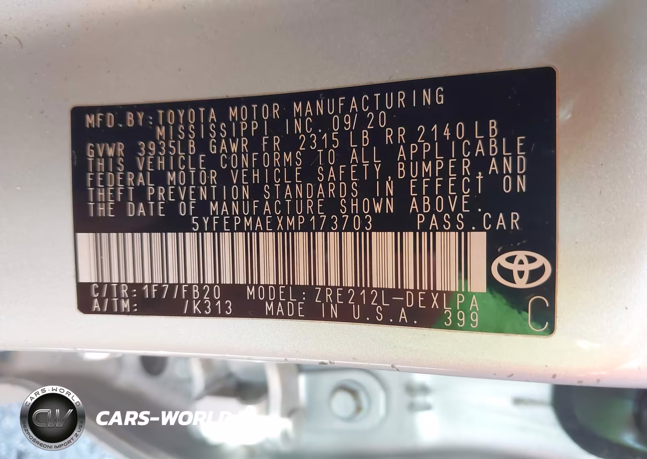 2021 Toyota Corolla Le VIN:5YFEPMAEXMP173703 - 9