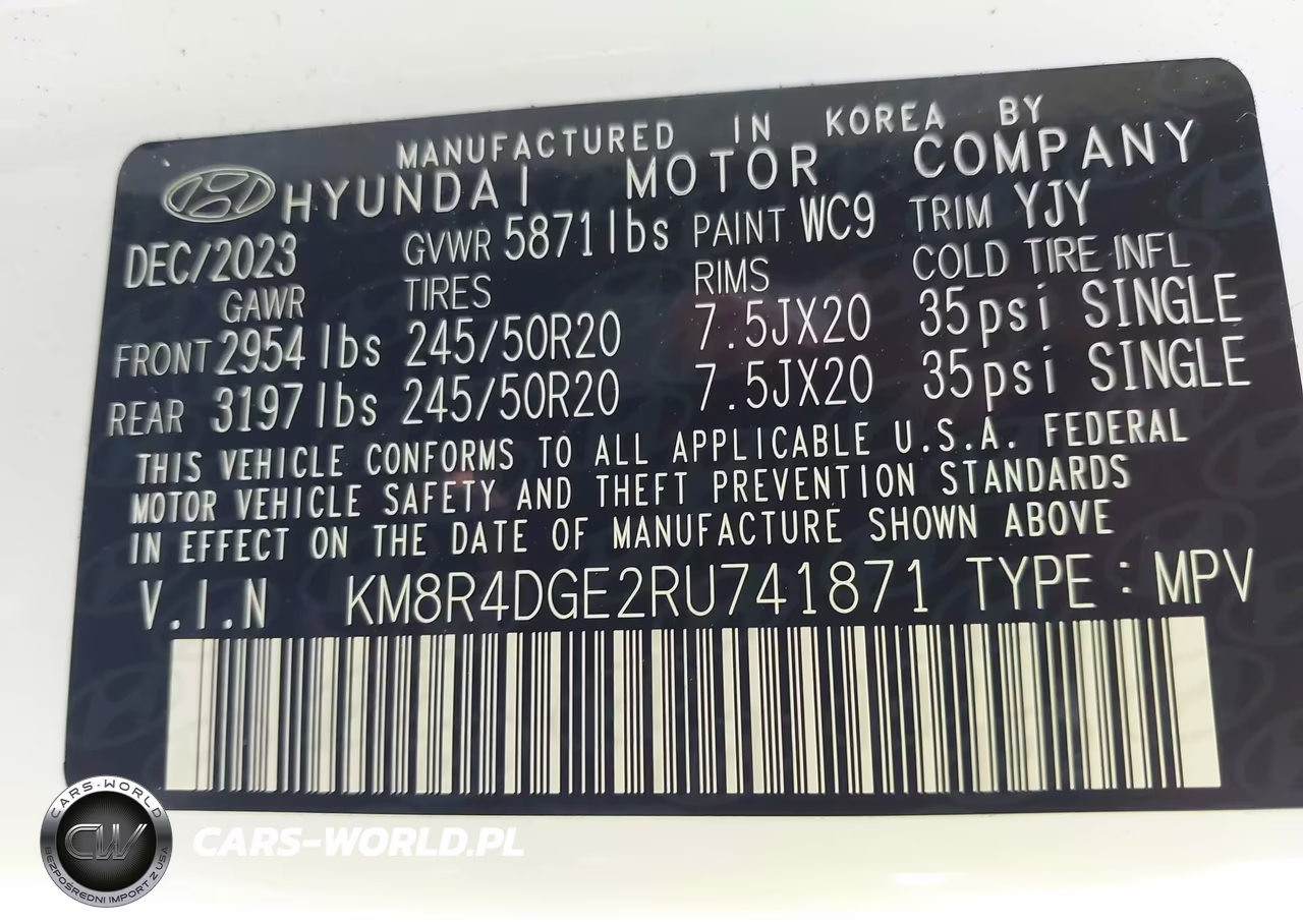 2024 Hyundai Palisade Sel VIN:KM8R4DGE2RU741871 - 9