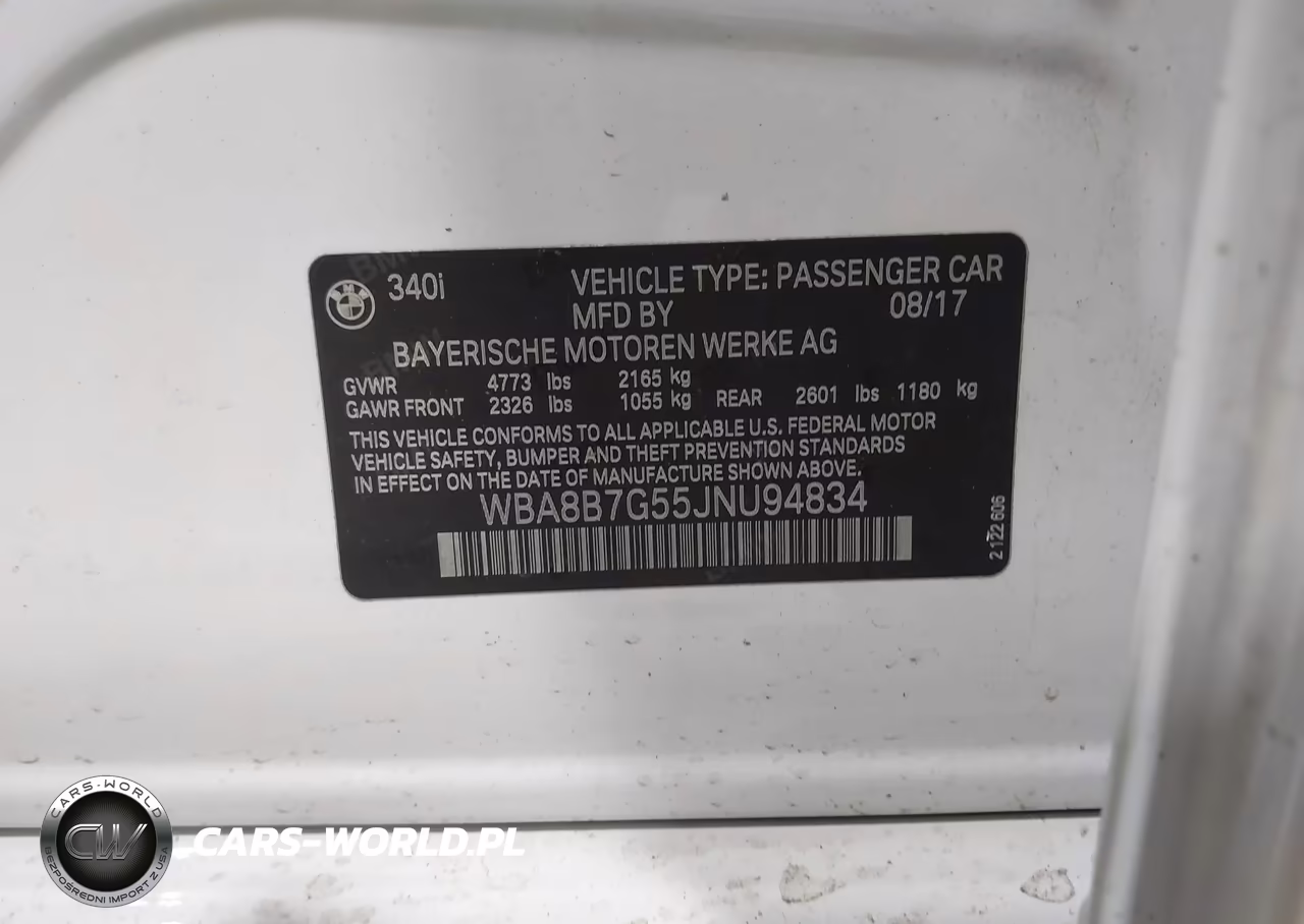 2018 BMW 340I xDrive VIN:WBA8B7G55JNU94834 - 9
