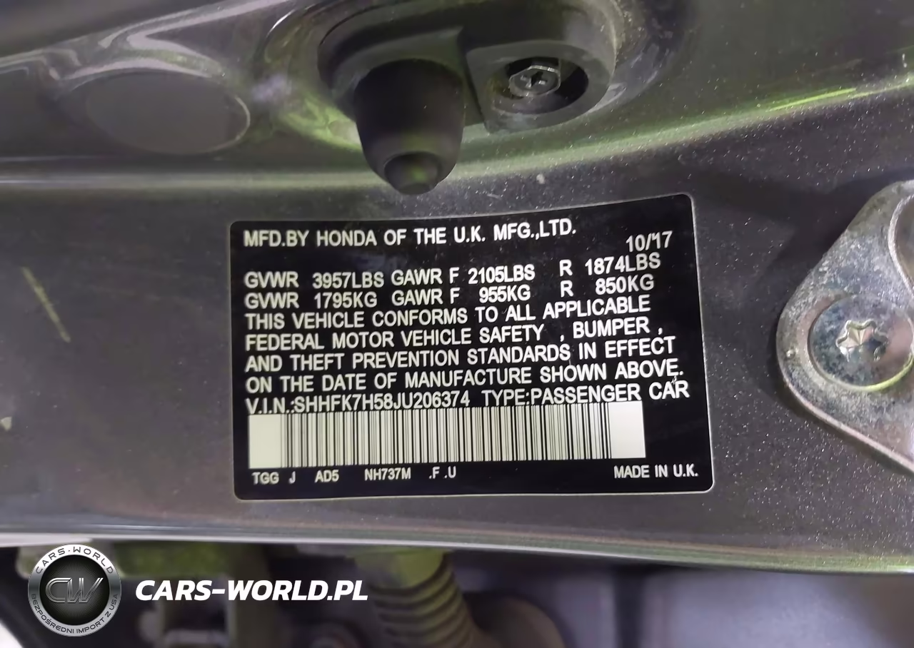 2018 Honda Civic Ex VIN:SHHFK7H58JU206374 - 9