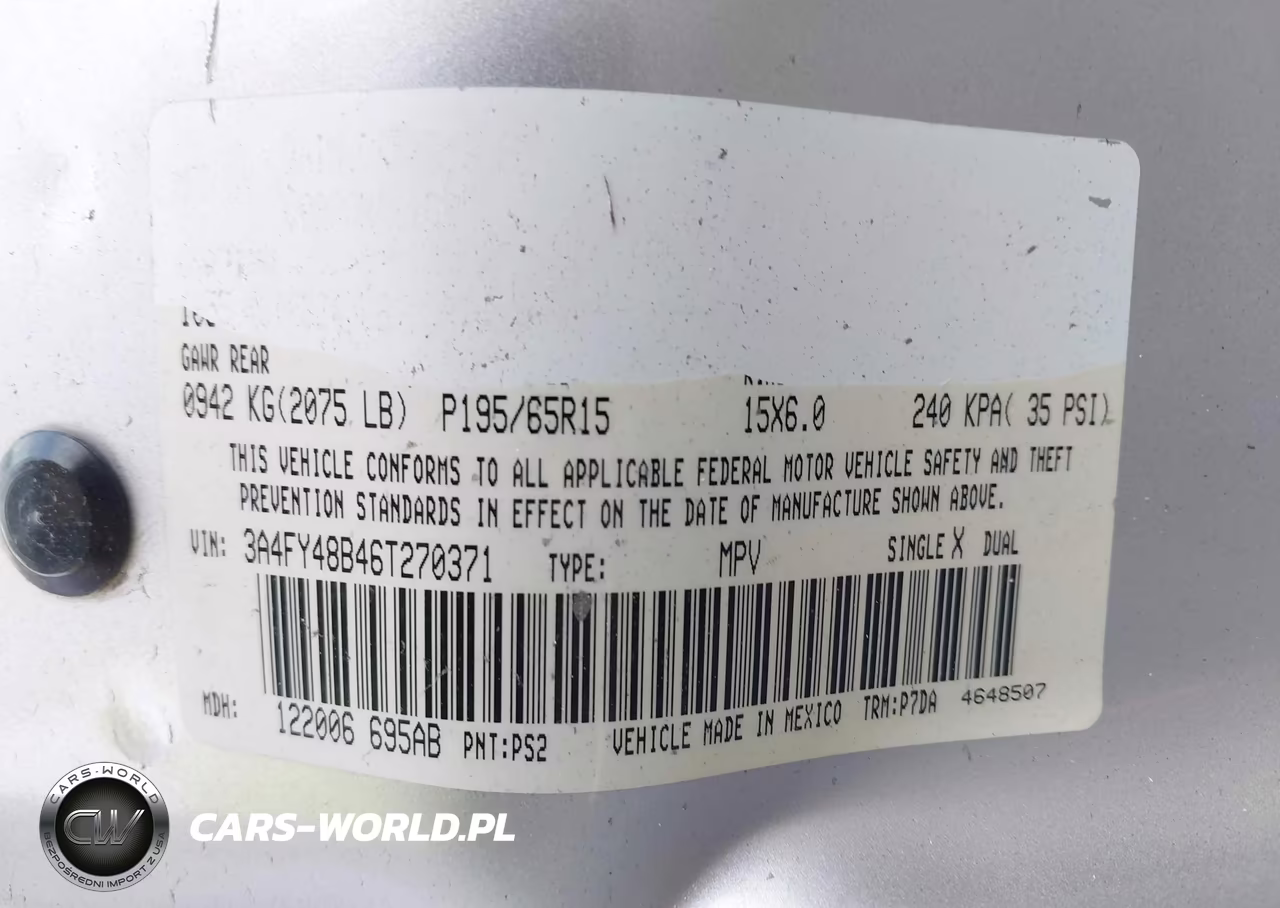 2006 Chrysler Pt Cruiser VIN:3A4FY48B46T270371 - 9