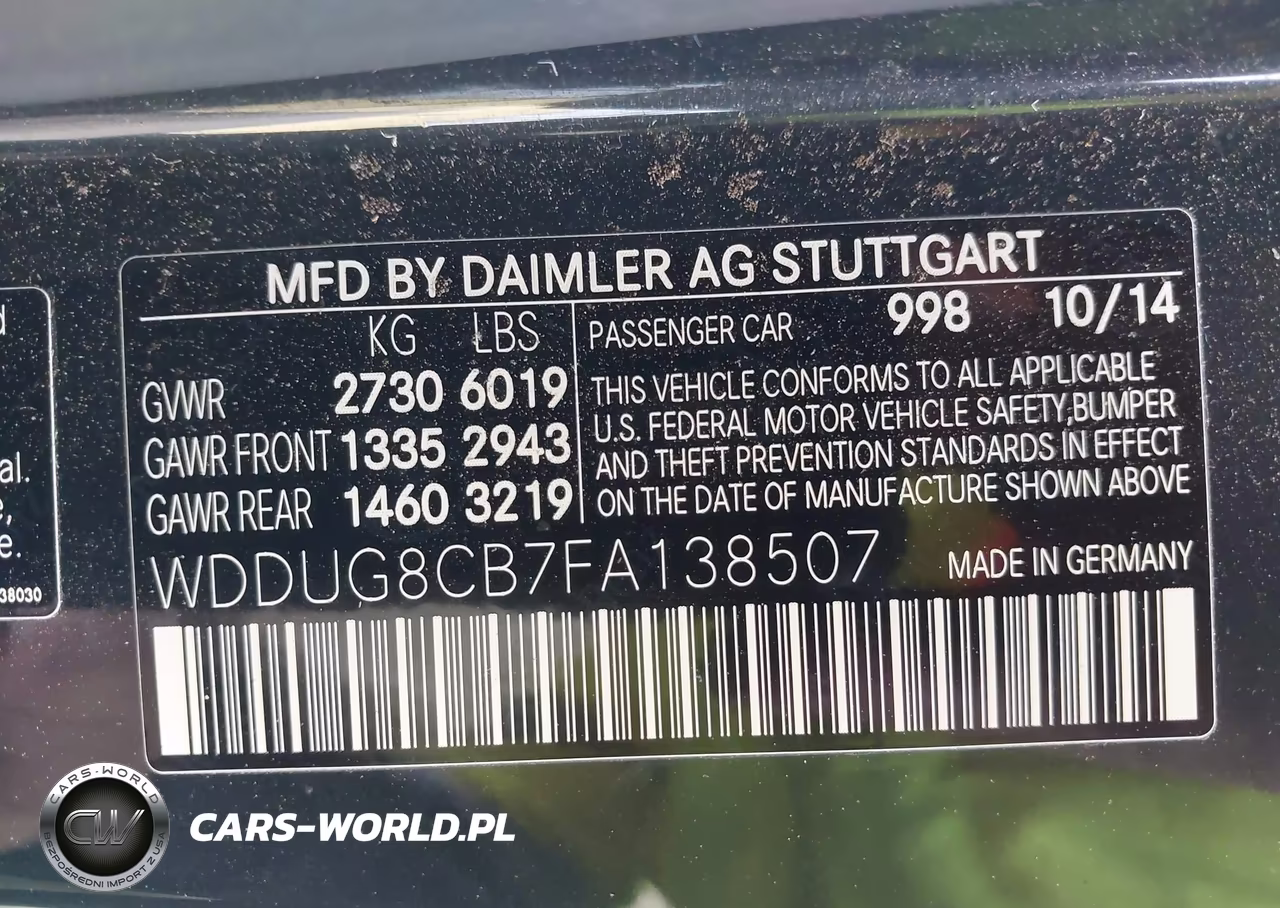 2015 Mercedes-Benz S 550 VIN:WDDUG8CB7FA138507 - 9