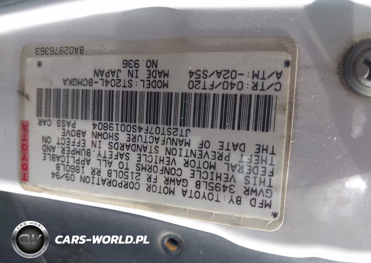 1995 Toyota Celica Gt VIN:JT2ST07F4S0019804 - 9