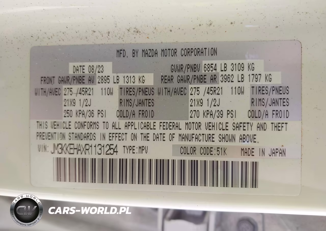 2024 Mazda Cx-90 Phev Premium Plus VIN:JM3KKEHAXR1131254 - 9