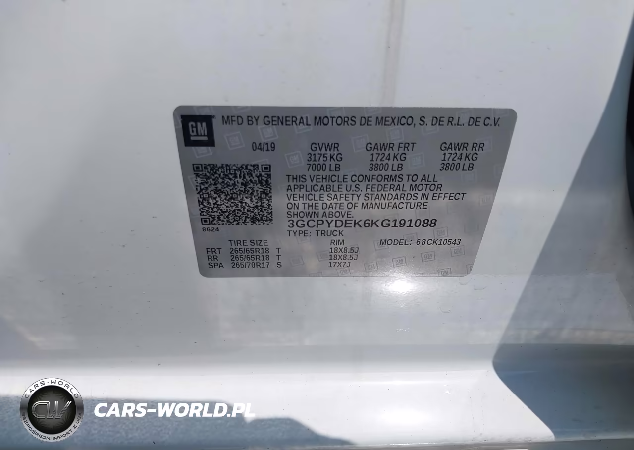 2019 Chevrolet Silverado 1500 Lt VIN:3GCPYDEK6KG191088 - 9