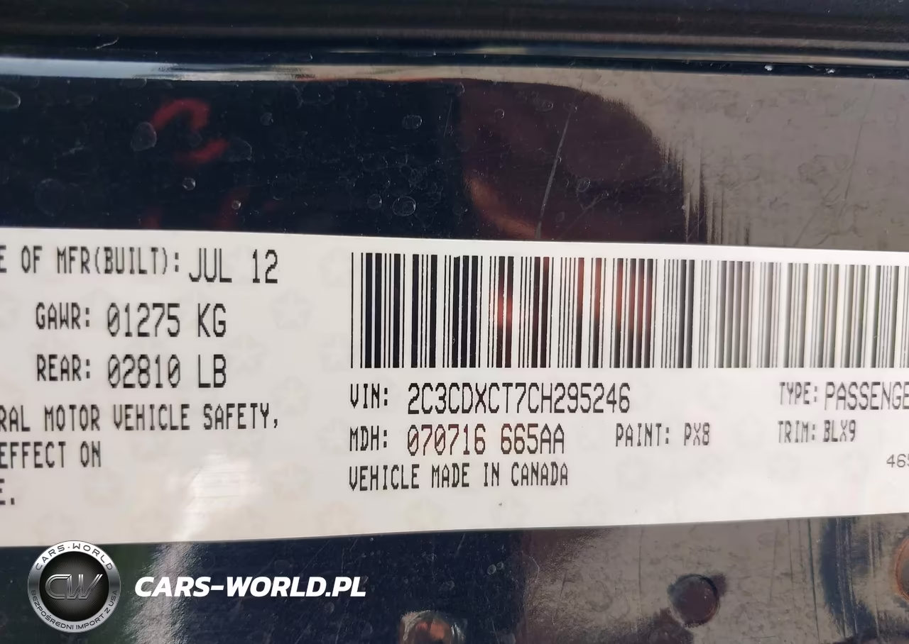 2012 Dodge Charger R-T VIN:2C3CDXCT7CH295246 - 9