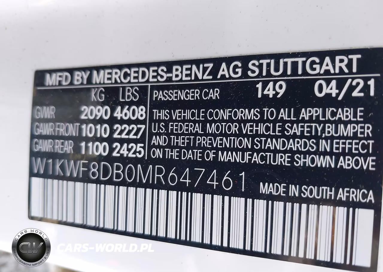 2021 Mercedes-Benz C 300 Sedan VIN:W1KWF8DB0MR647461 - 9