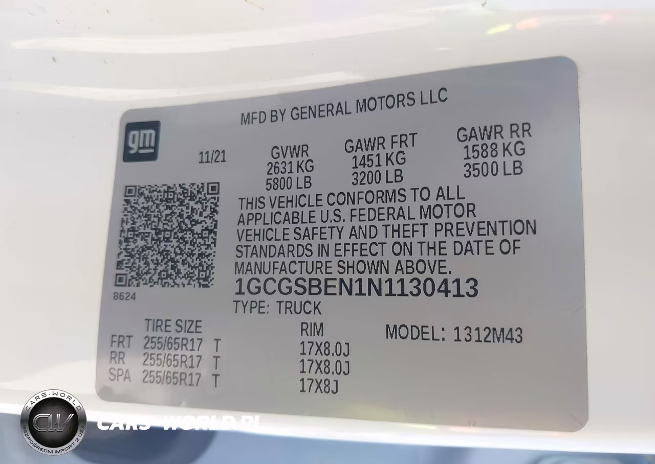 2022 Chevrolet Colorado 2Wd Short Box Wt VIN:1GCGSBEN1N1130413 - 9