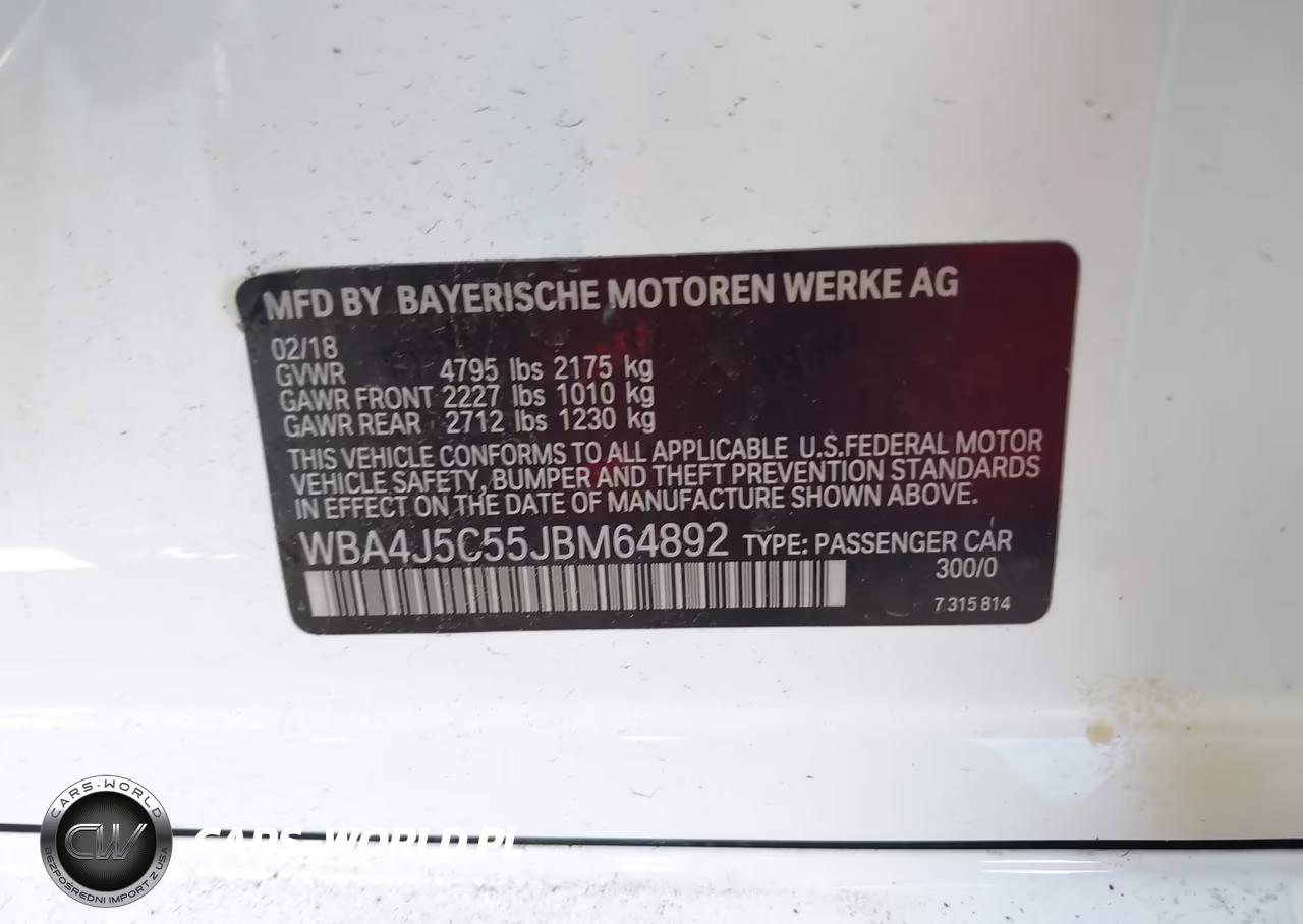 2018 BMW 440I Gran Coupe VIN:WBA4J5C55JBM64892 - 9
