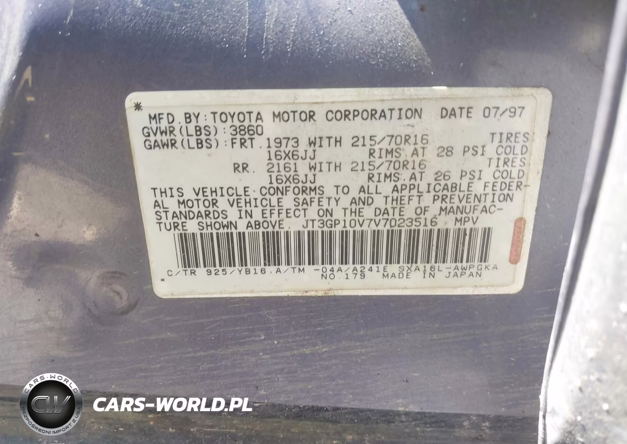1997 Toyota Rav4 VIN:JT3GP10V7V7023516 - 9