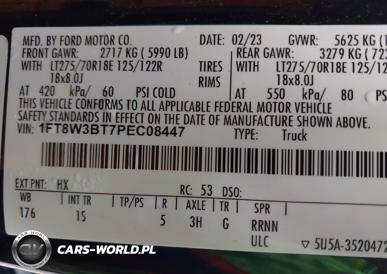 2023 Ford F-350 Xl VIN:1FT8W3BT7PEC08447 - 8