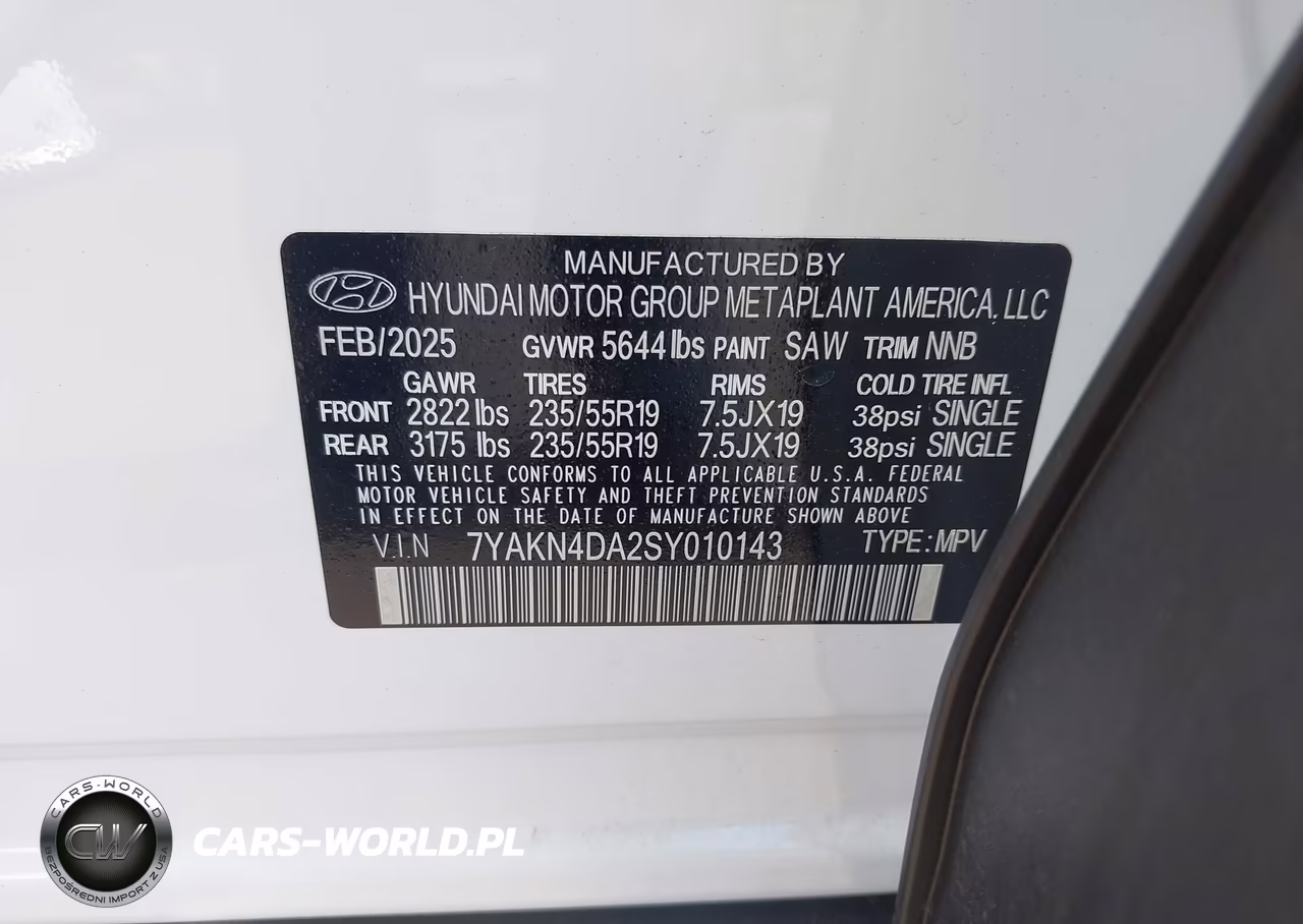 2025 Hyundai Ioniq 5 Sel VIN:7YAKN4DA2SY010143 - 9