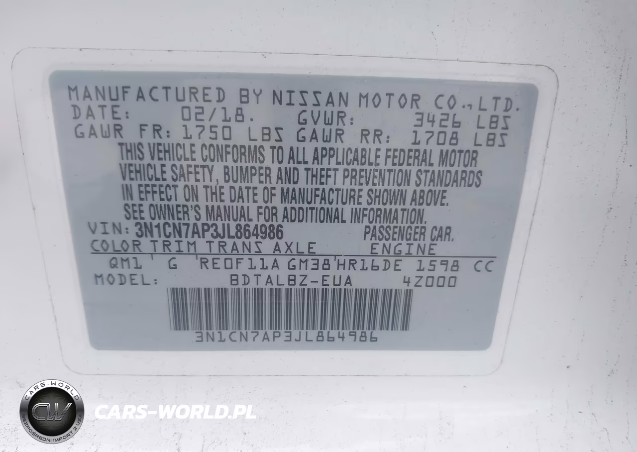 2018 Nissan Versa 1.6 Sv VIN:3N1CN7AP3JL864986 - 9
