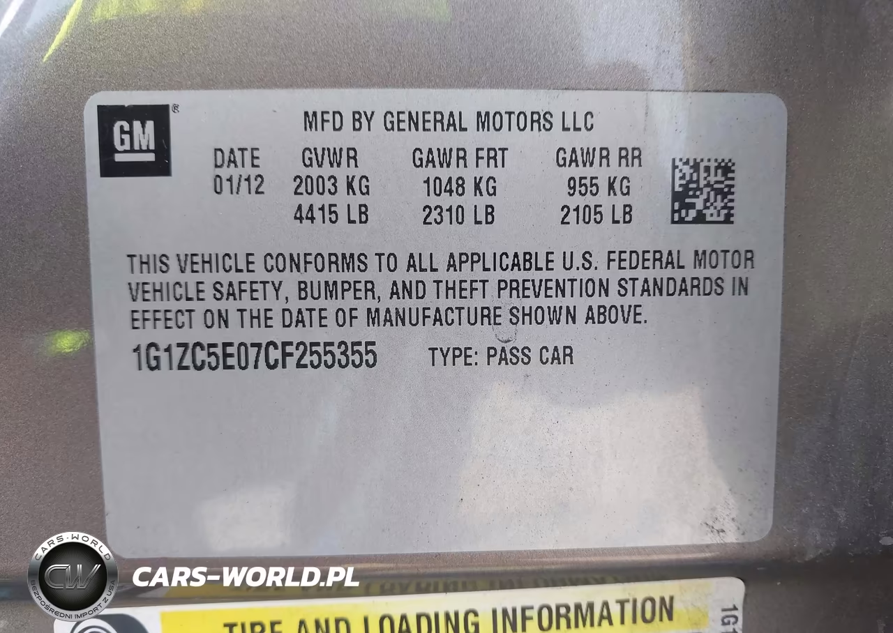 2012 Chevrolet Malibu 1Lt VIN:1G1ZC5E07CF255355 - 9
