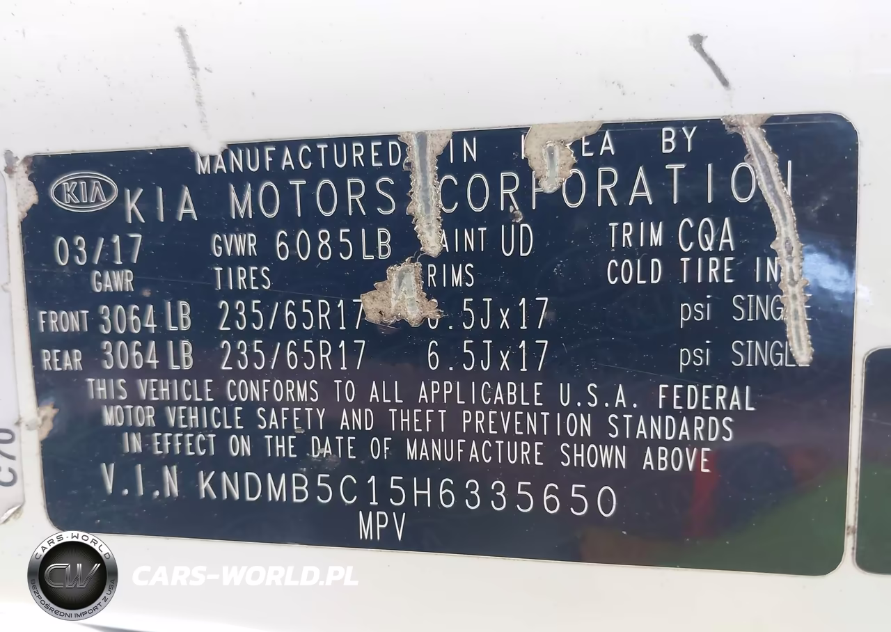 2017 Kia Sedona Lx VIN:KNDMB5C15H6335650 - 9