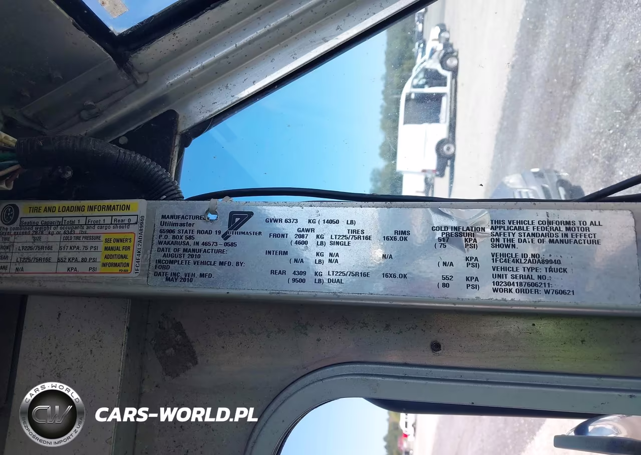 2010 Ford E-450 Stripped VIN:1FC4E4KL2ADA89940 - 8