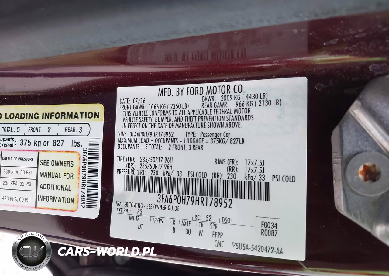 2017 Ford Fusion Se VIN:3FA6P0H79HR178952 - 9