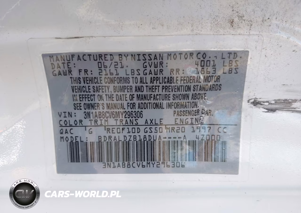 2021 Nissan Sentra Sv Xtronic Cvt VIN:3N1AB8CV6MY296306 - 9