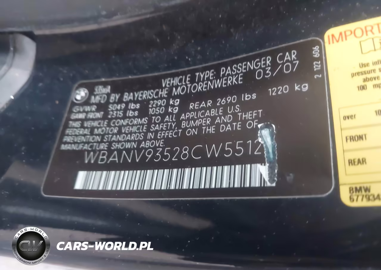 2008 BMW 535Xi VIN:WBANV93528CW55125 - 9