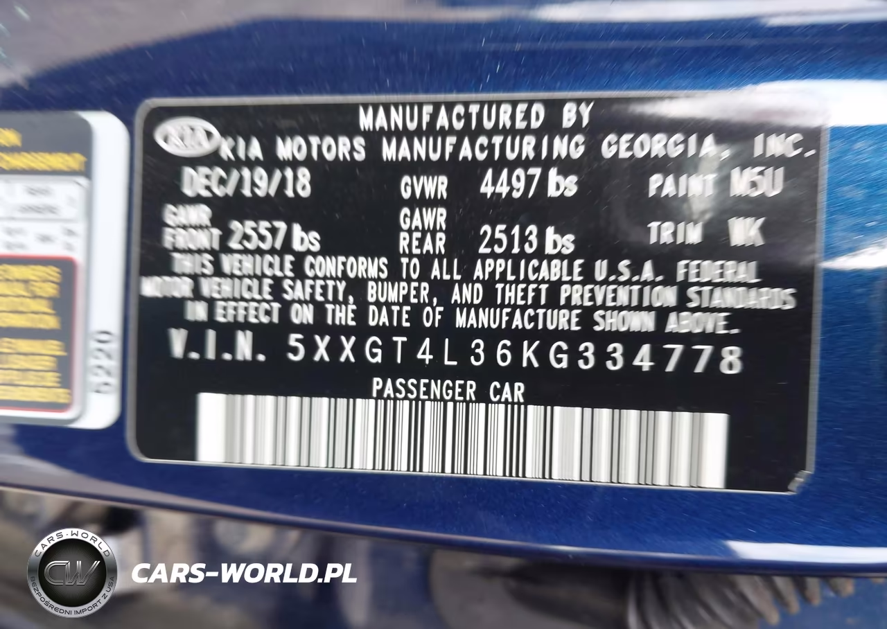 2019 Kia Optima Lx VIN:5XXGT4L36KG334778 - 9