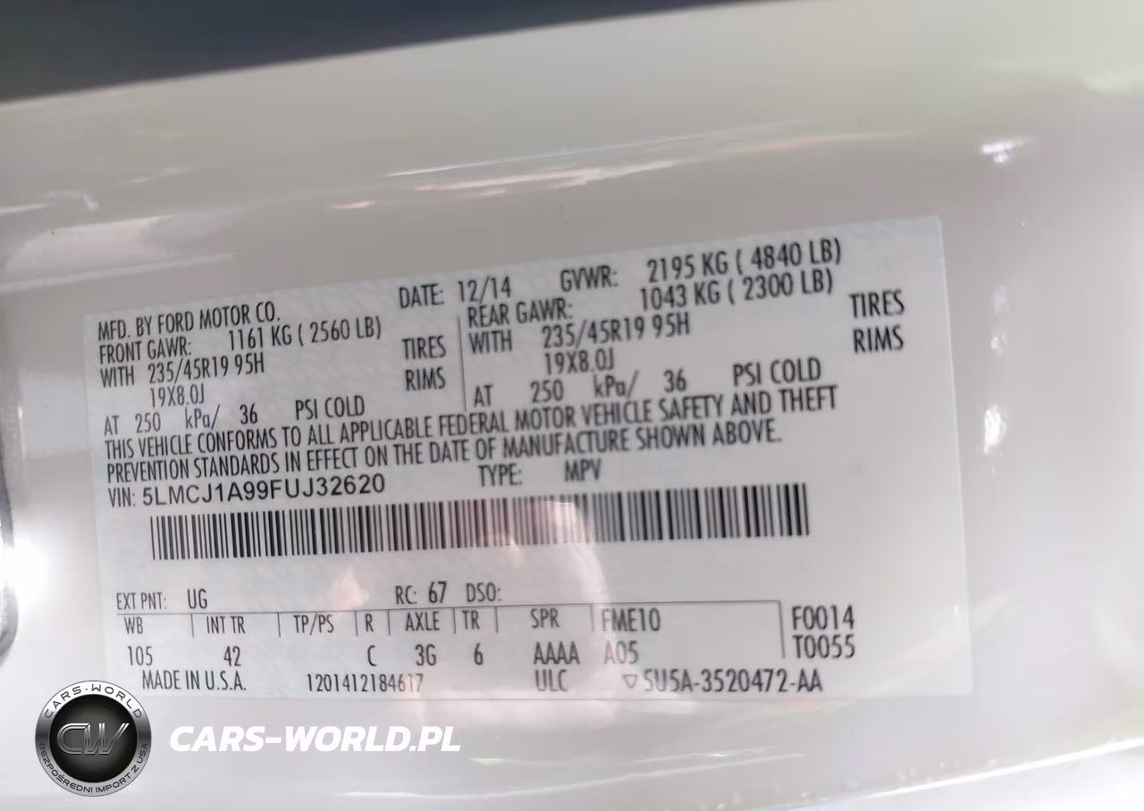 2015 Lincoln Mkc VIN:5LMCJ1A99FUJ32620 - 9