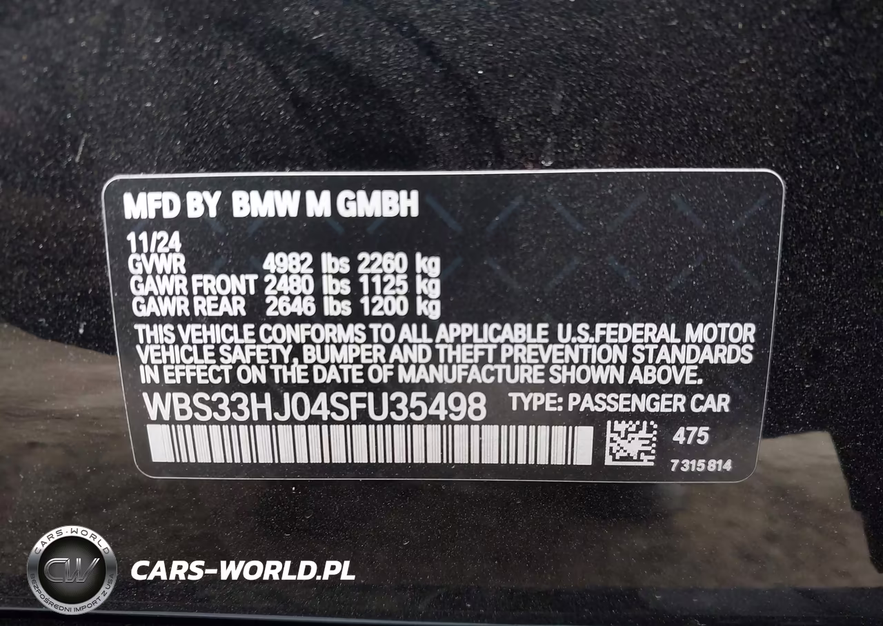 2025 BMW M3 Competition xDrive VIN:WBS33HJ04SFU35498 - 9