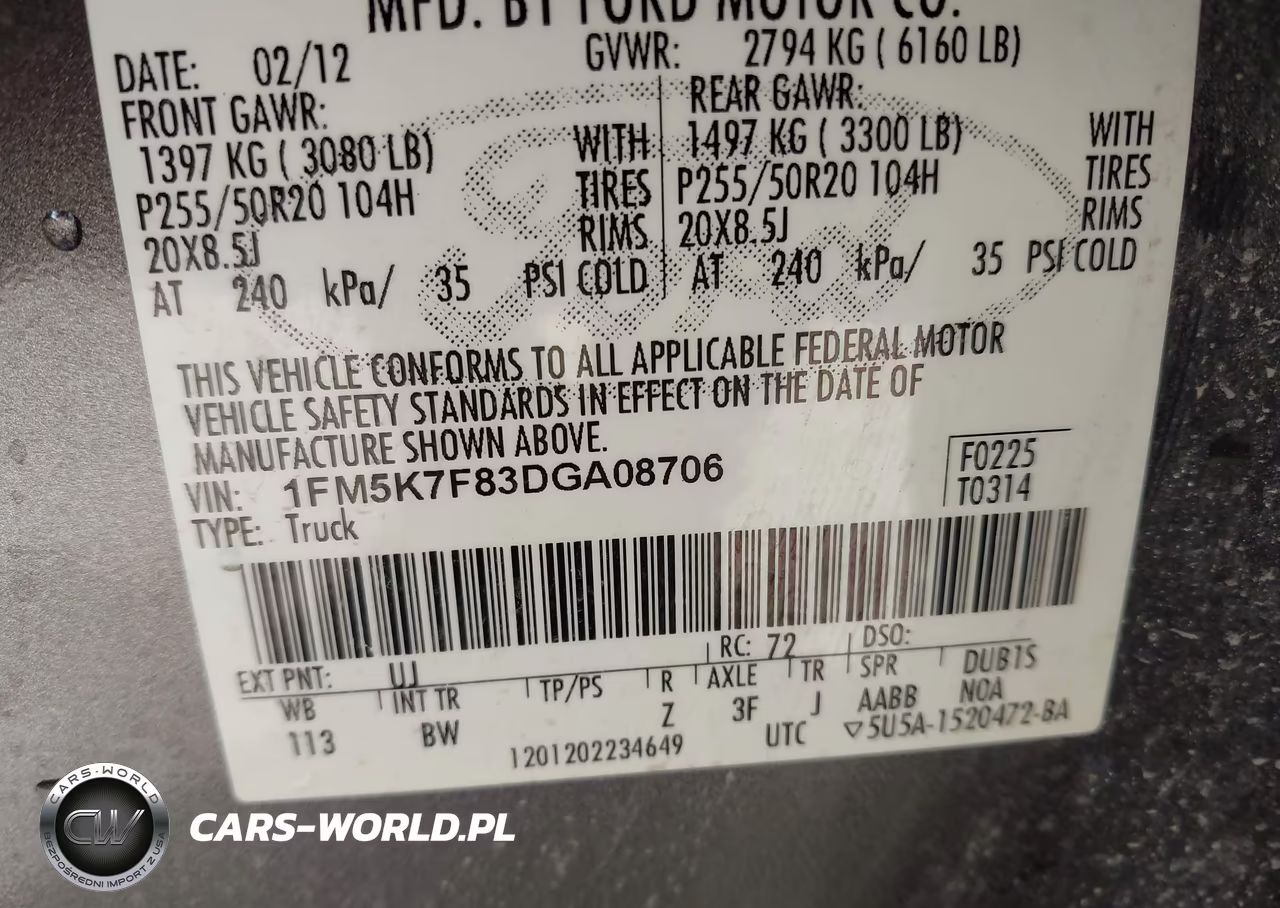 2013 Ford Explorer Limited VIN:1FM5K7F83DGA08706 - 9