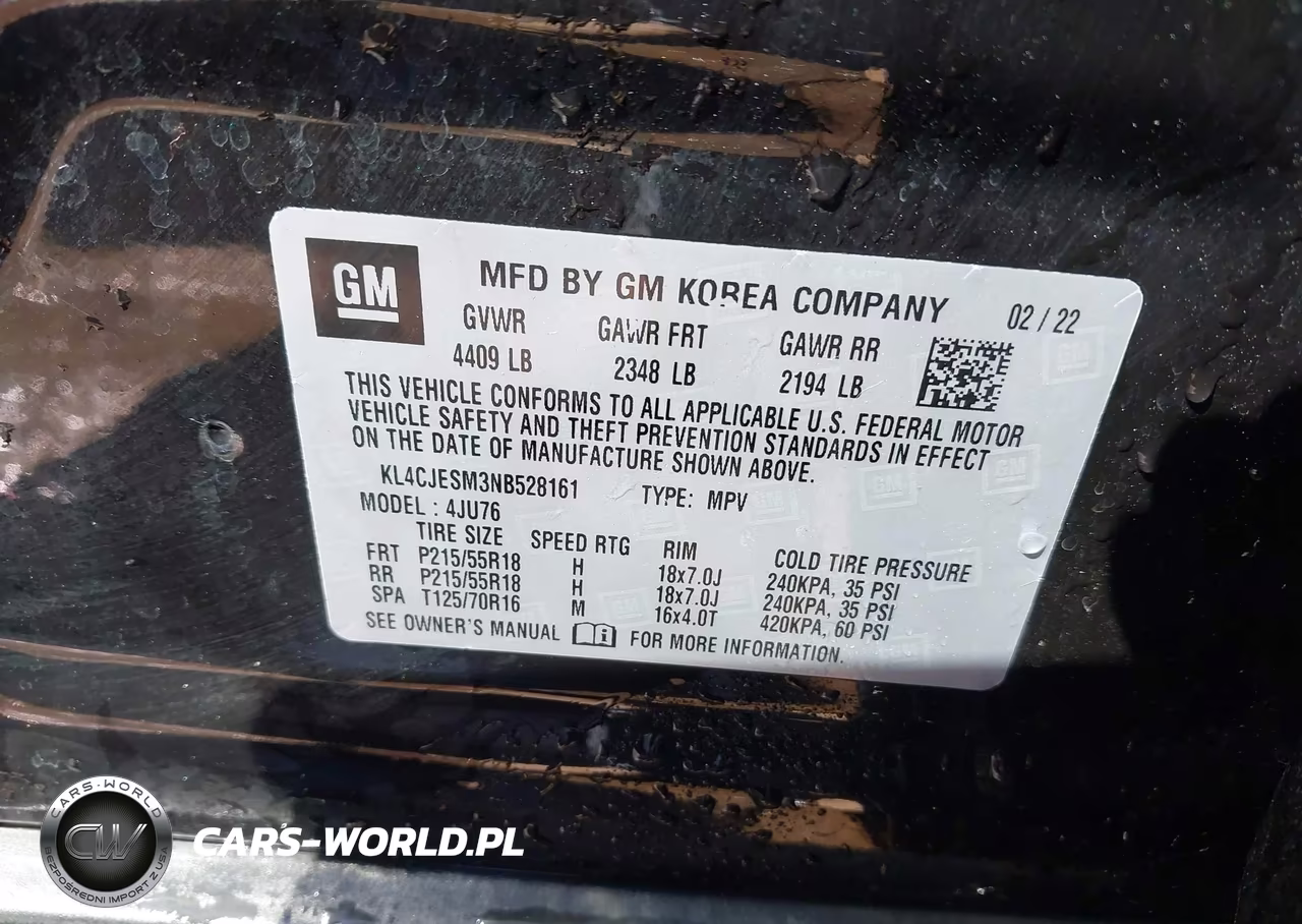 2022 Buick Encore Awd Preferred VIN:KL4CJESM3NB528161 - 9