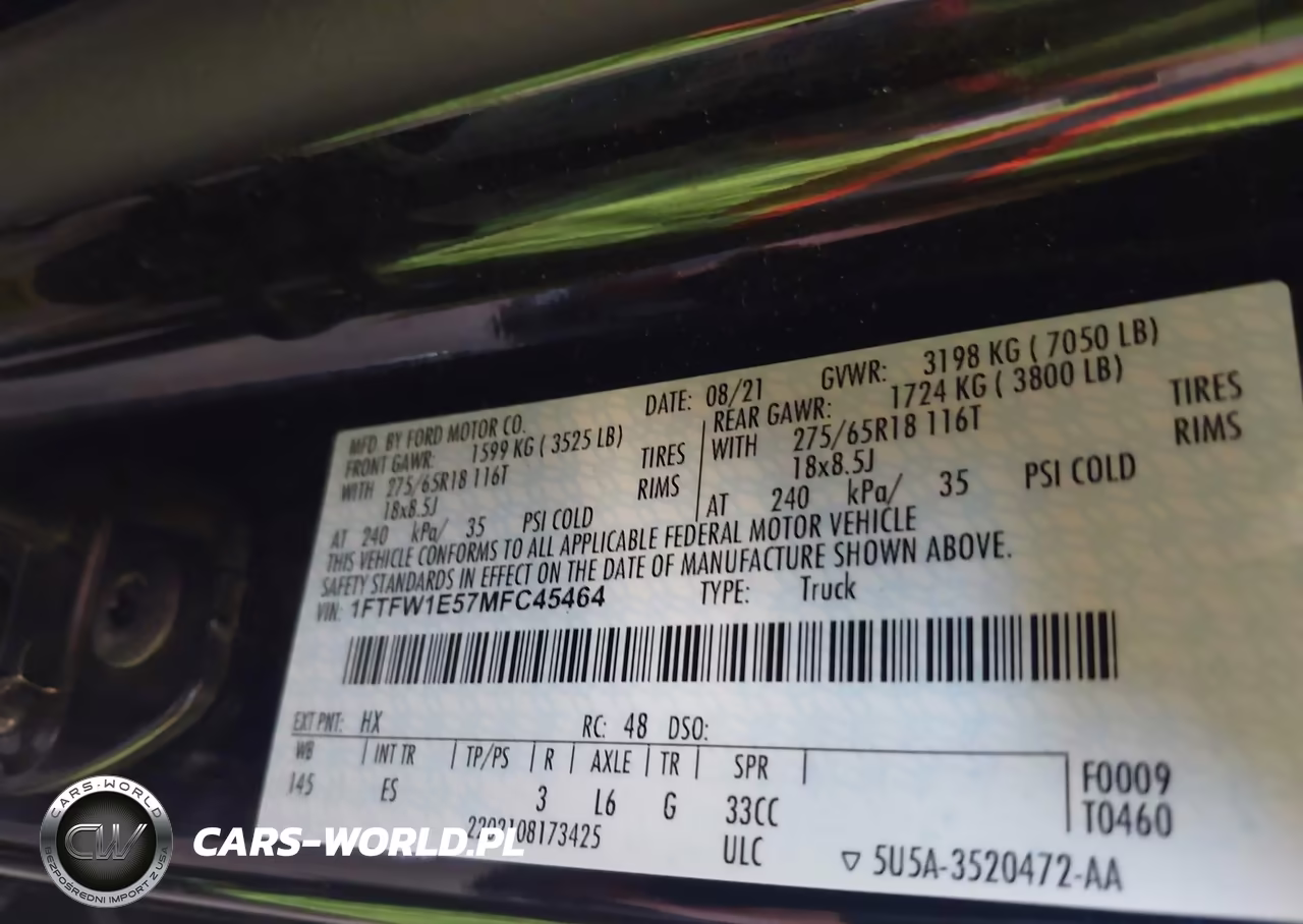 2021 Ford F-150 Lariat VIN:1FTFW1E57MFC45464 - 9