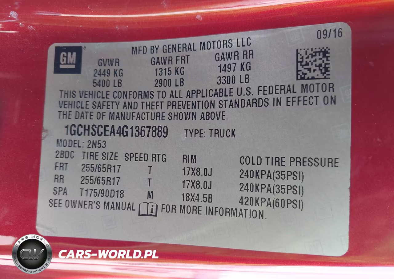 2016 Chevrolet Colorado Lt VIN:1GCHSCEA4G1367889 - 9