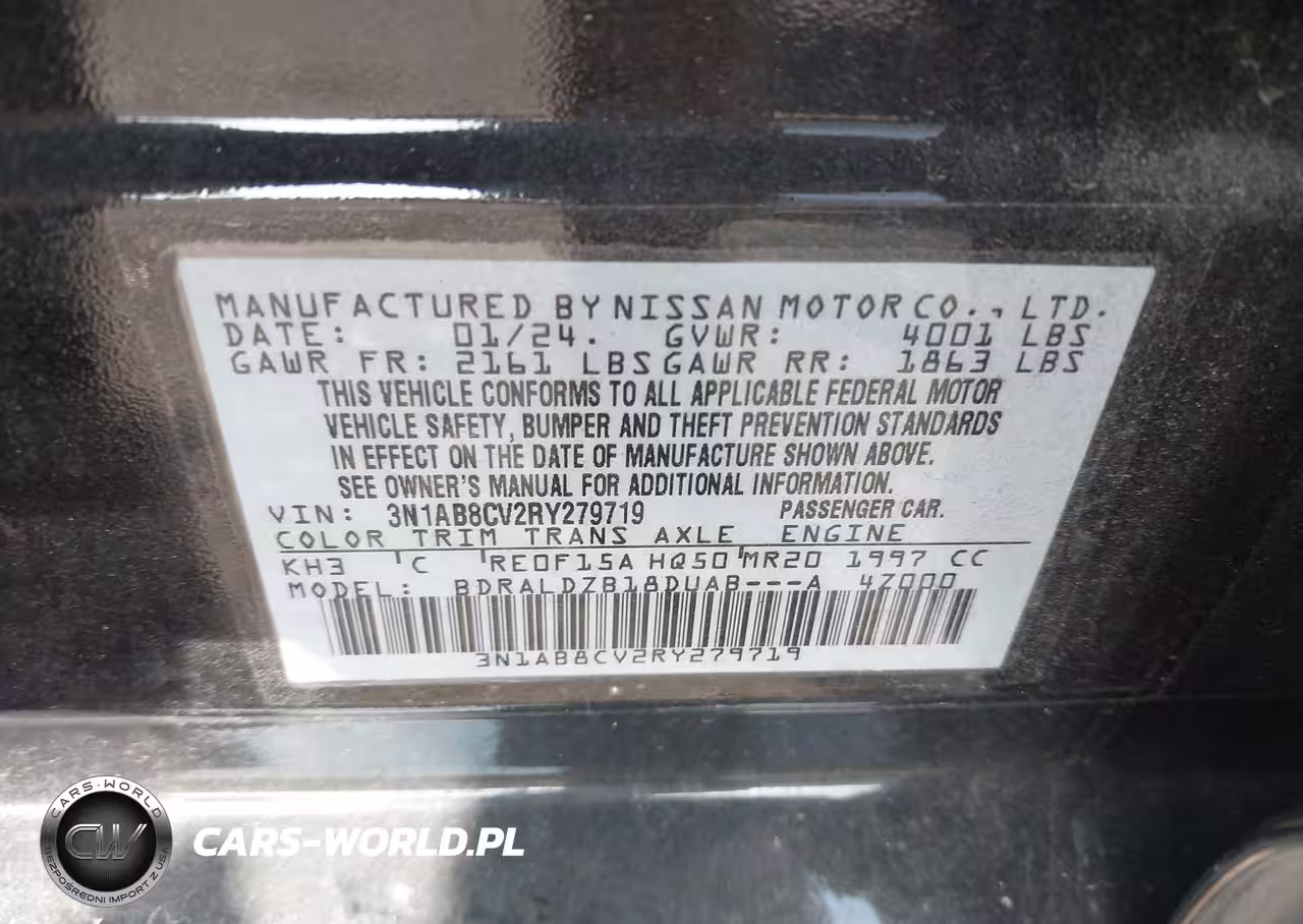 2024 Nissan Sentra Sv Xtronic Cvt VIN:3N1AB8CV2RY279719 - 9