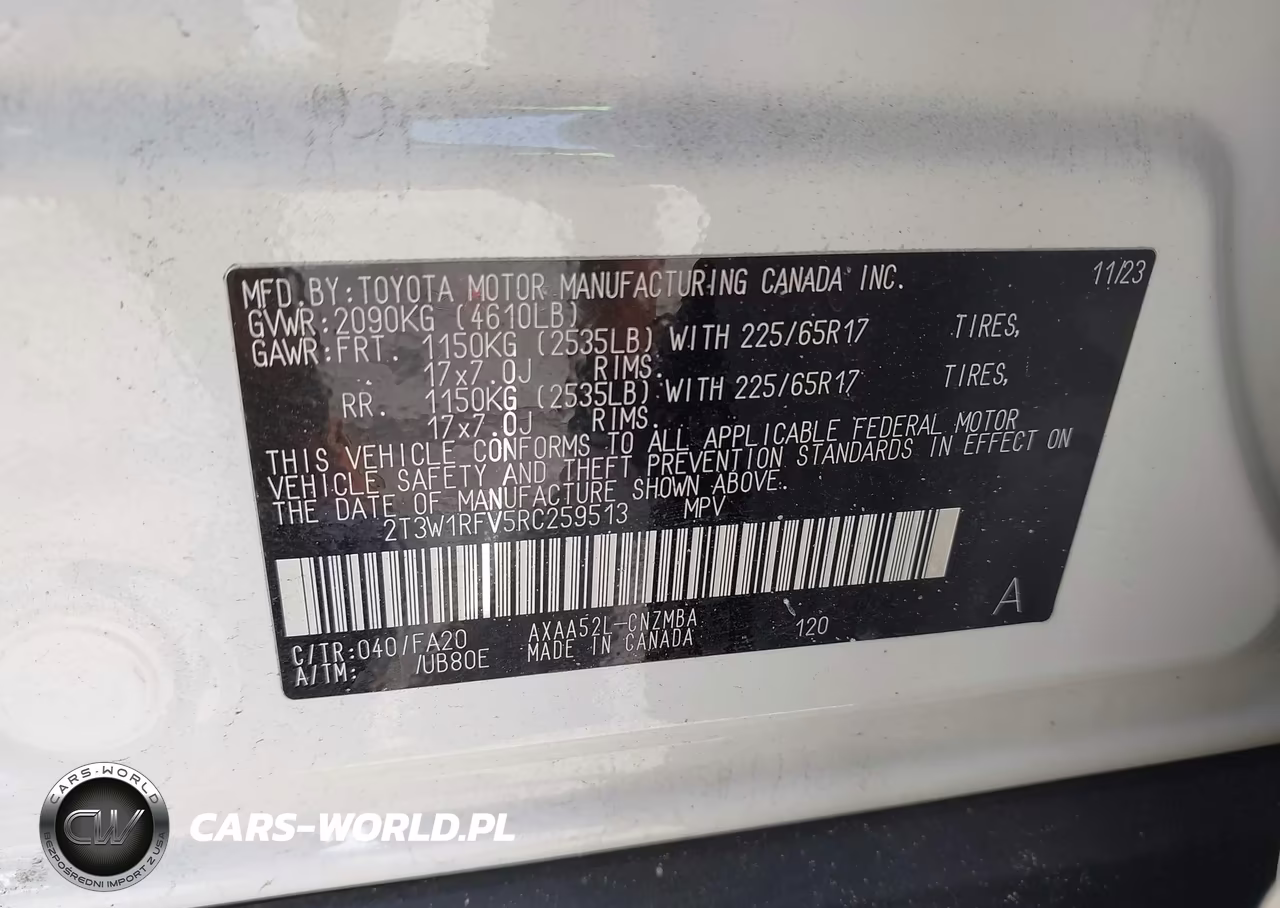 2024 Toyota Rav4 Xle VIN:2T3W1RFV5RC259513 - 9