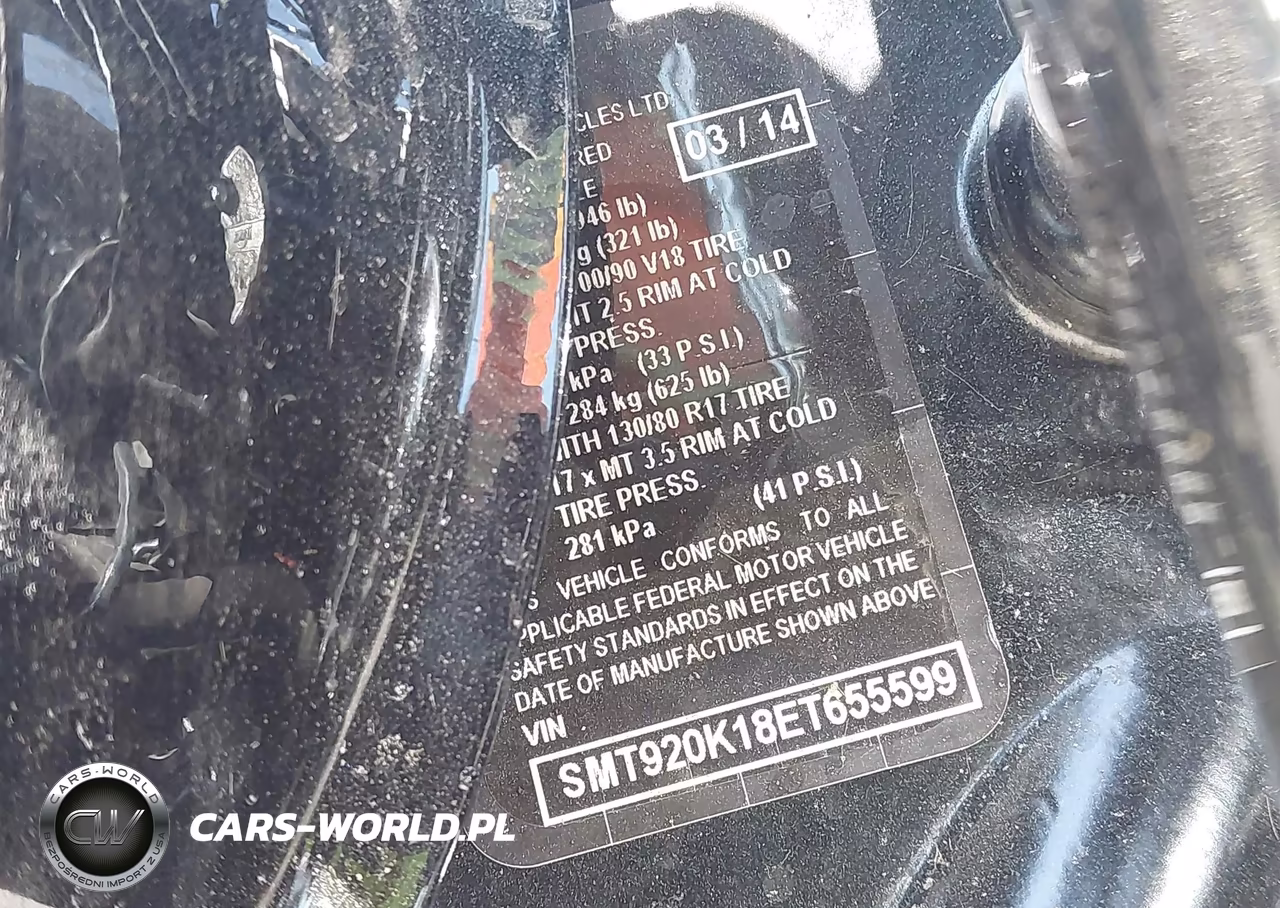 2014 Triumph Motorcycle Thruxton VIN:SMT920K18ET655599 - 10