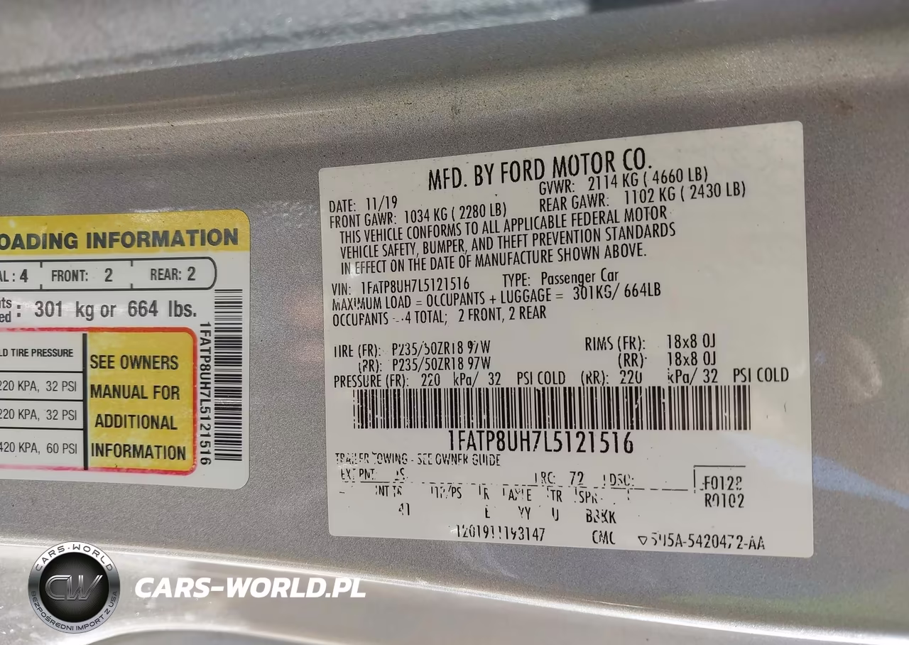 2020 Ford Mustang Ecoboost Premium VIN:1FATP8UH7L5121516 - 9