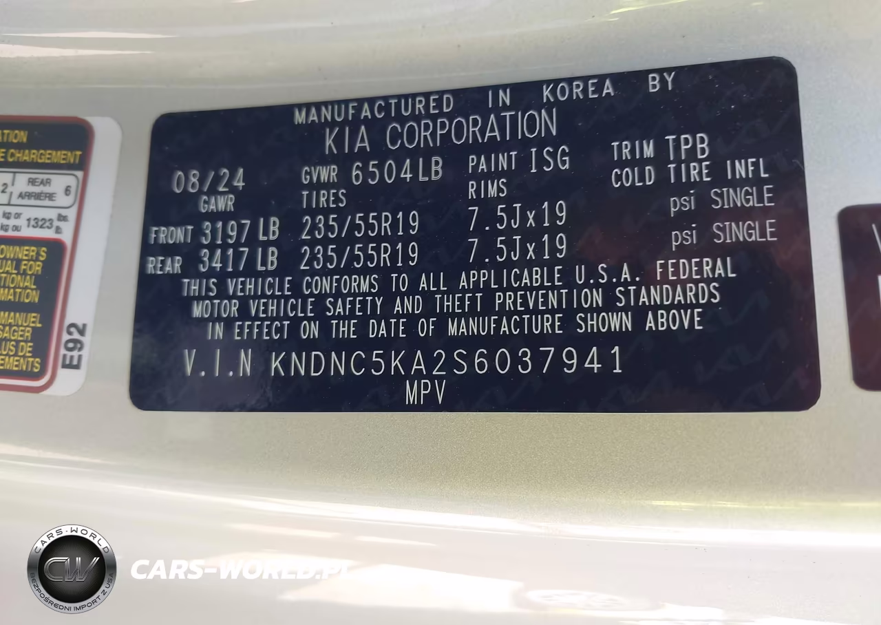 2025 Kia Carnival Mpv Hybrid Ex VIN:KNDNC5KA2S6037941 - 9
