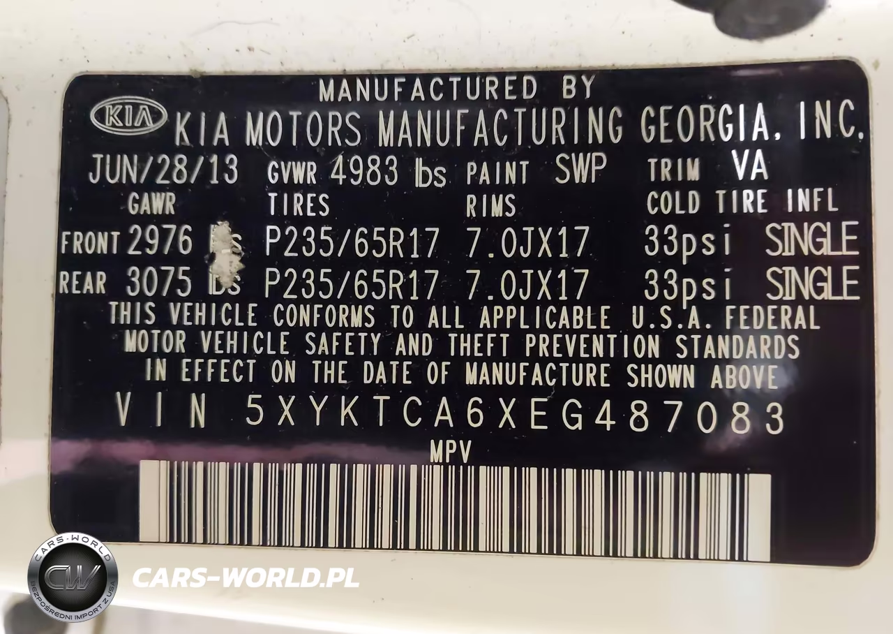 2014 Kia Sorento Lx VIN:5XYKTCA6XEG487083 - 9