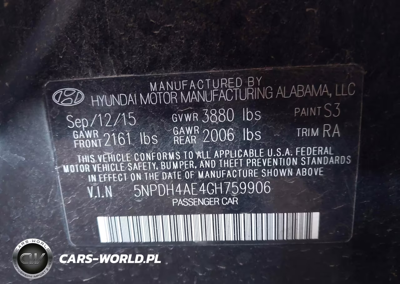 2016 Hyundai Elantra Se VIN:5NPDH4AE4GH759906 - 9