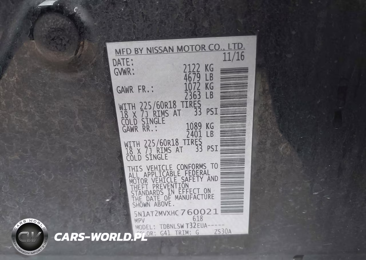 2017 Nissan Rogue Sl VIN:5N1AT2MVXHC760021 - 9