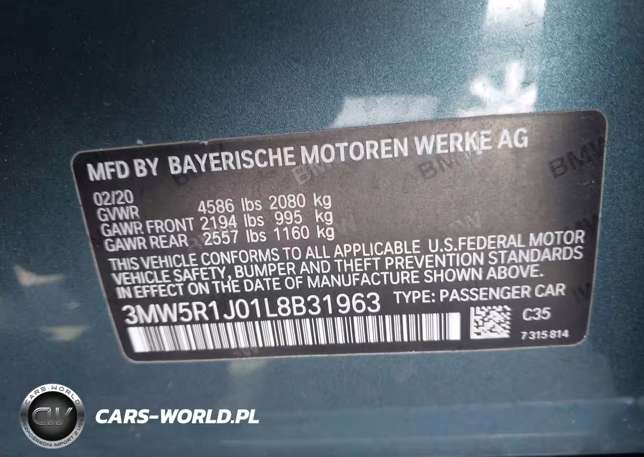 2020 BMW 330I VIN:3MW5R1J01L8B31963 - 9