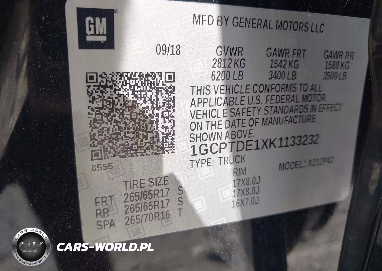 2019 Chevrolet Colorado Z71 VIN:1GCPTDE1XK1133232 - 9