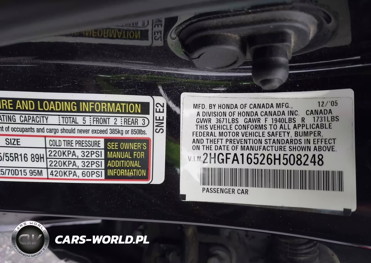 2006 Honda Civic Lx VIN:2HGFA16526H508248 - 9