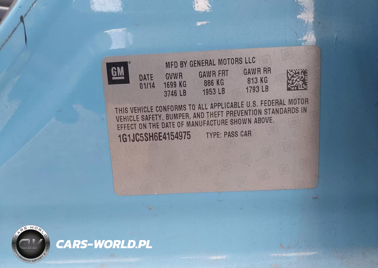 2014 Chevrolet Sonic Lt Auto VIN:1G1JC5SH6E4154975 - 9