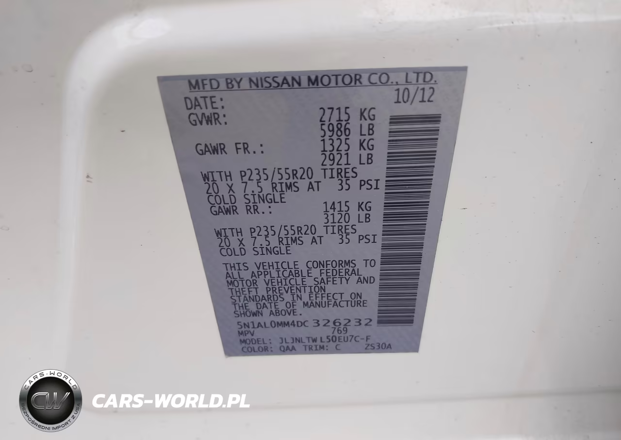 2013 Infiniti Jx35 VIN:5N1AL0MM4DC326232 - 9