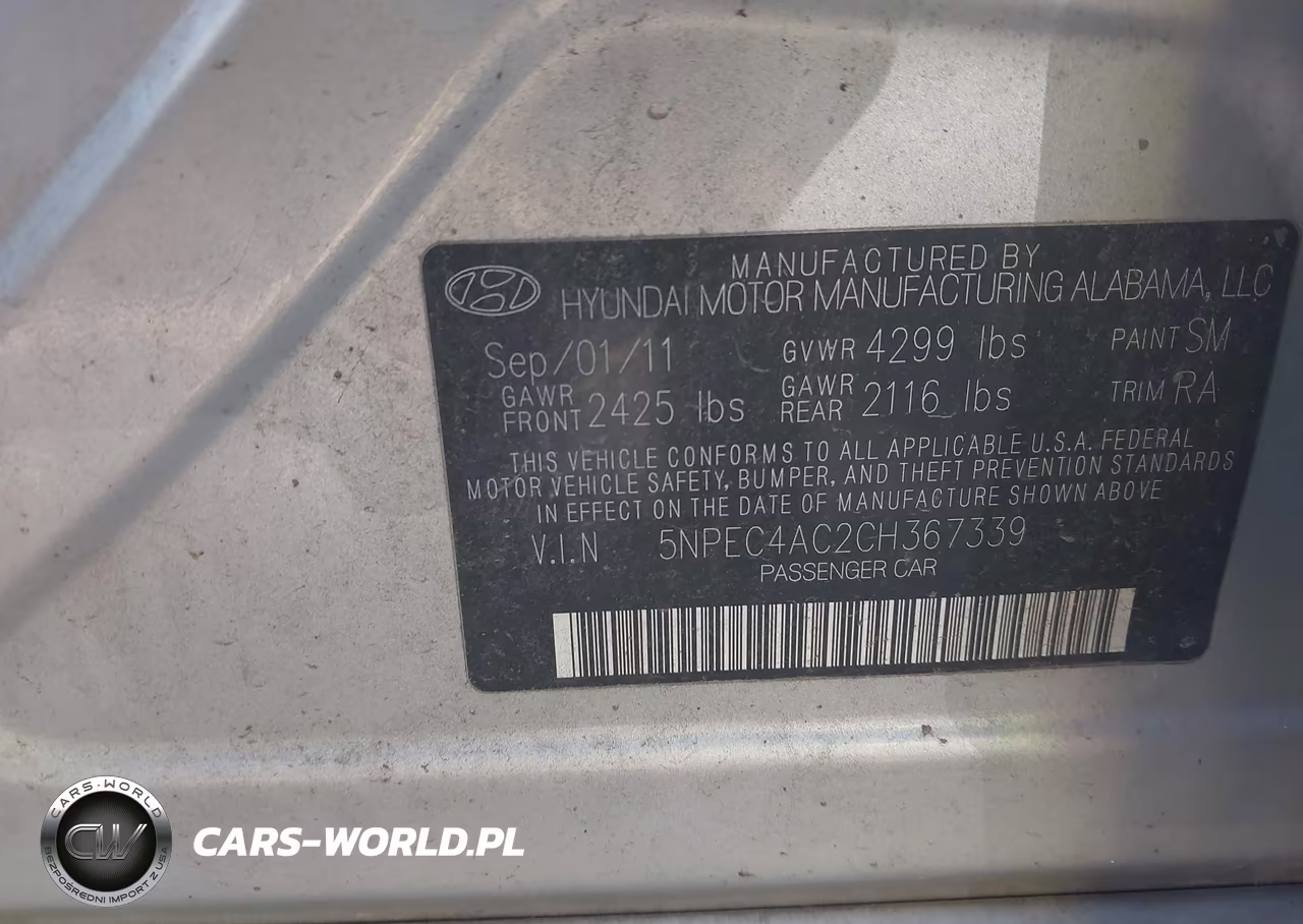 2012 Hyundai Sonata Limited VIN:5NPEC4AC2CH367339 - 9