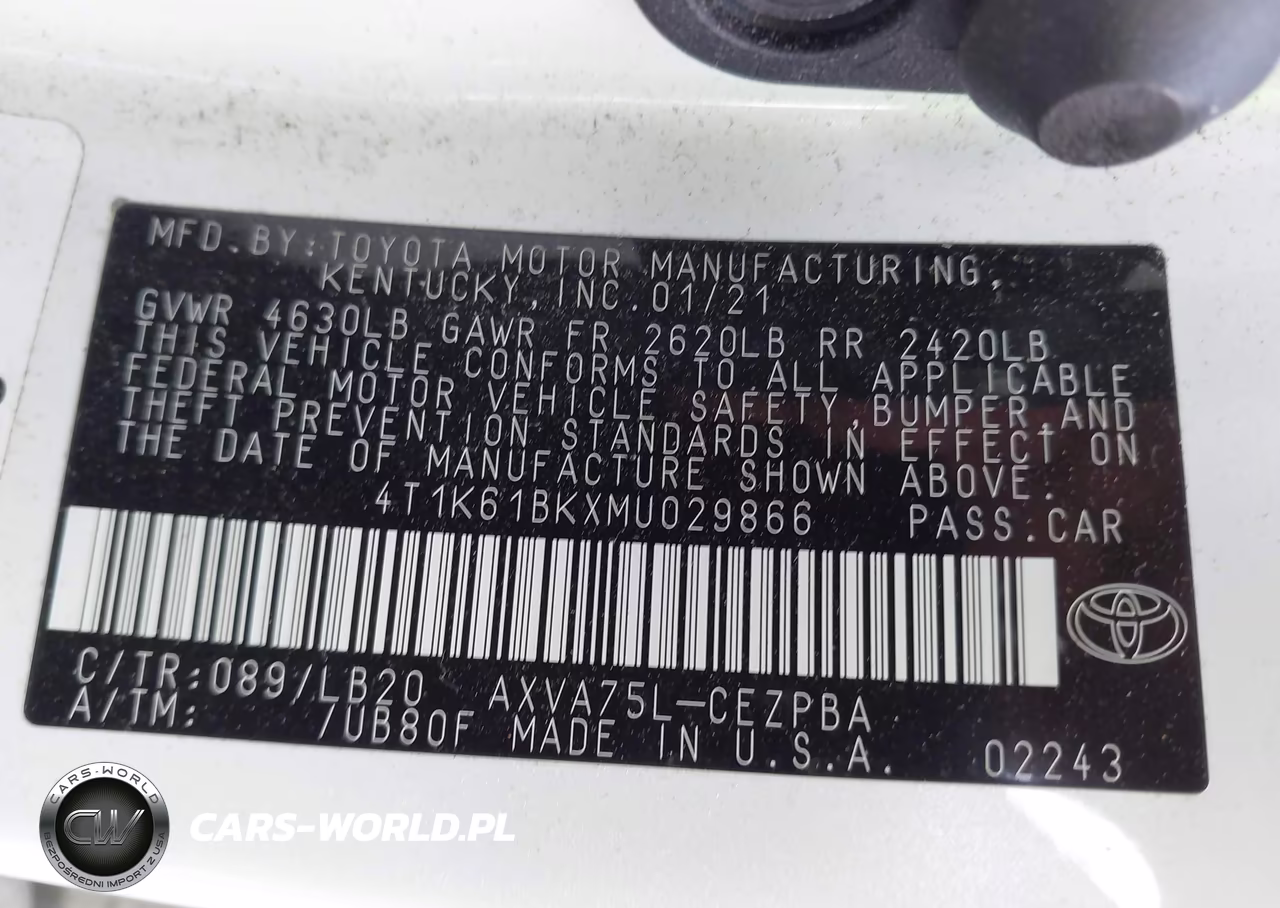 2021 Toyota Camry Xse Awd VIN:4T1K61BKXMU029866 - 9