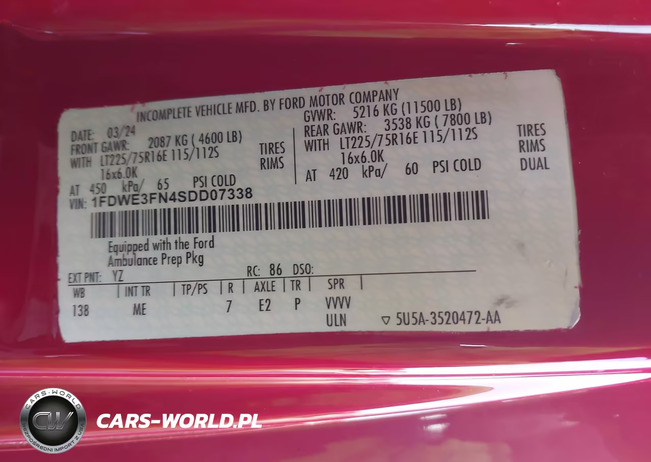 2025 Ford E-350 Cutaway VIN:1FDWE3FN4SDD07338 - 8