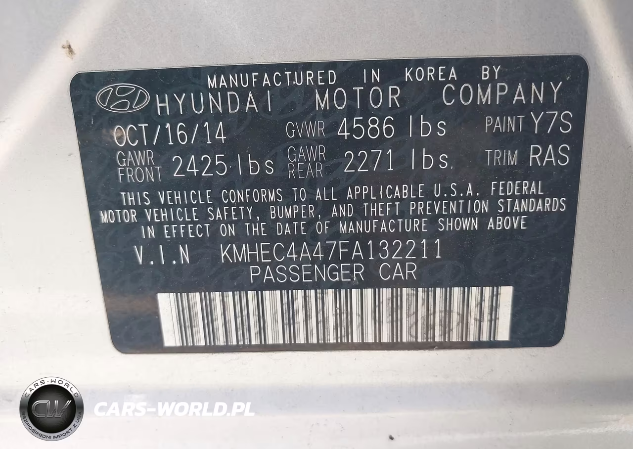 2015 Hyundai Sonata Hybrid Limited VIN:KMHEC4A47FA132211 - 9
