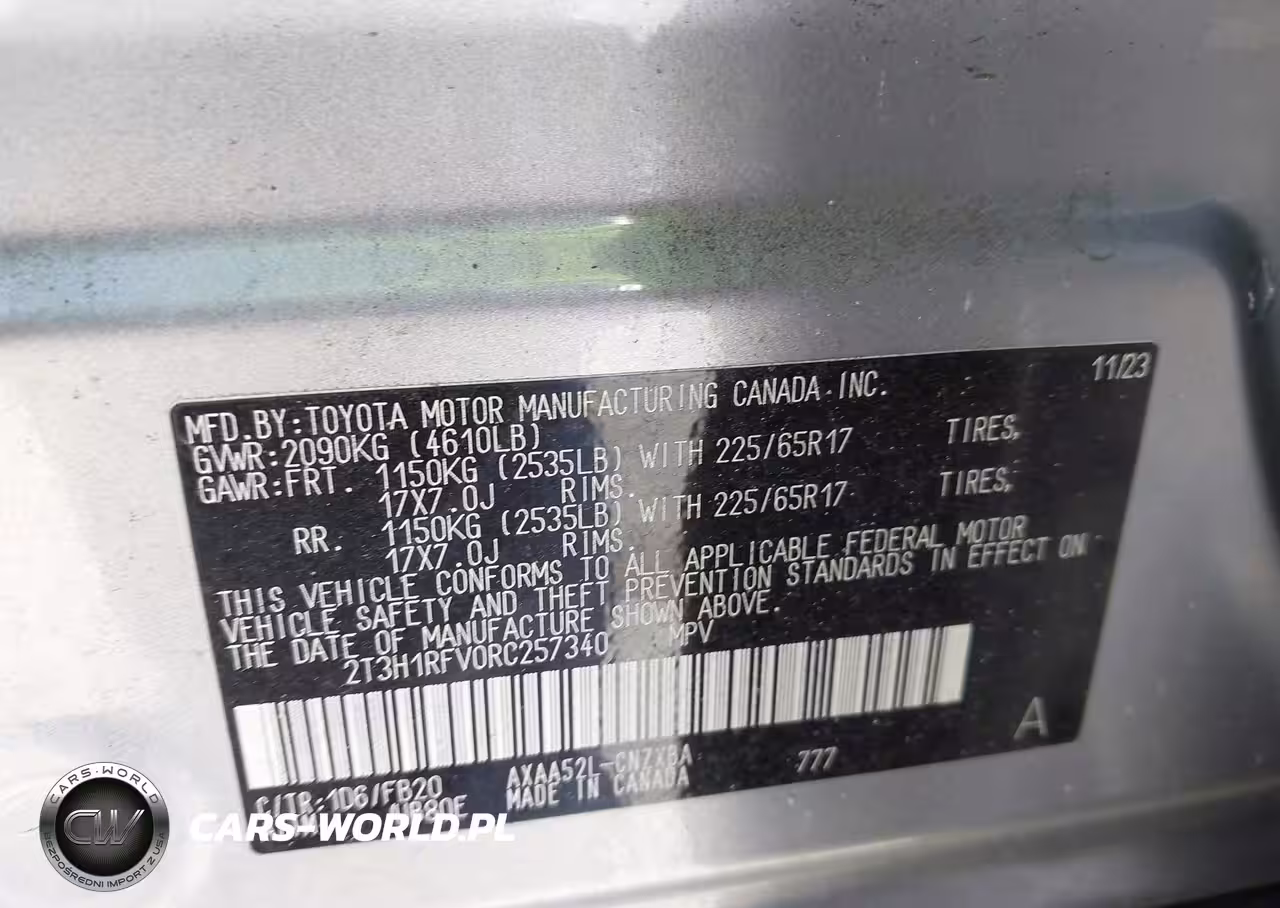 2024 Toyota Rav4 Le VIN:2T3H1RFV0RC257340 - 9