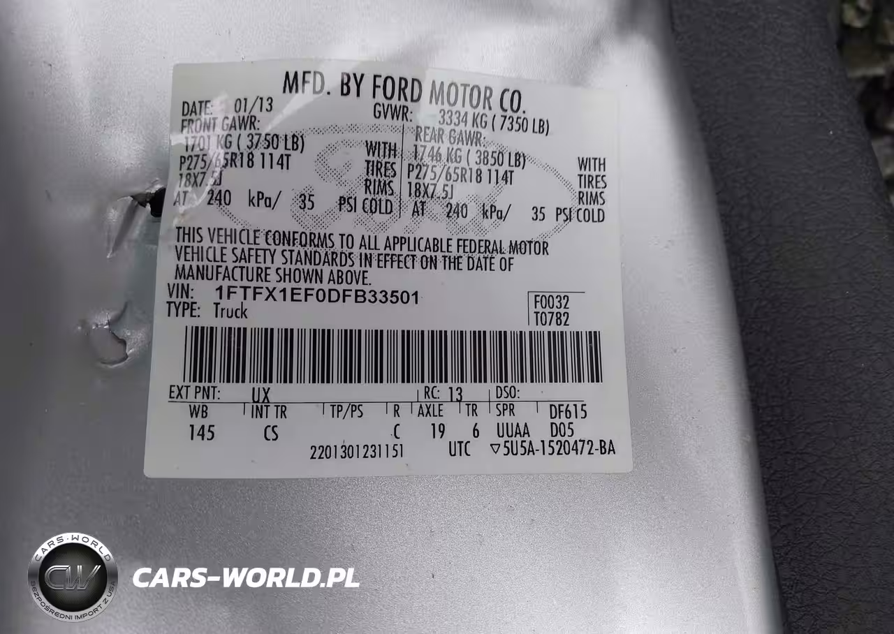 2013 Ford F-150 Stx VIN:1FTFX1EF0DFB33501 - 9