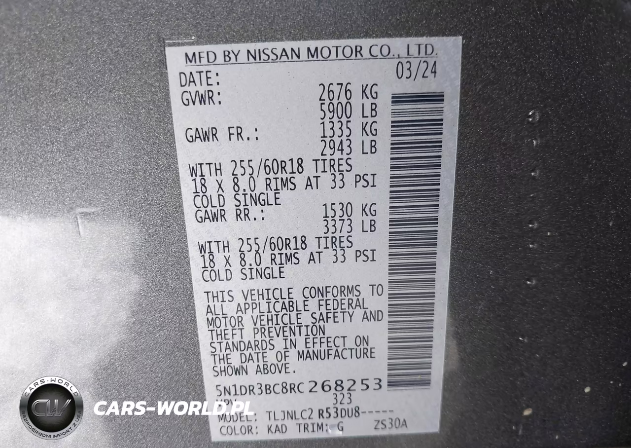 2024 Nissan Pathfinder Sv 4Wd VIN:5N1DR3BC8RC268253 - 9